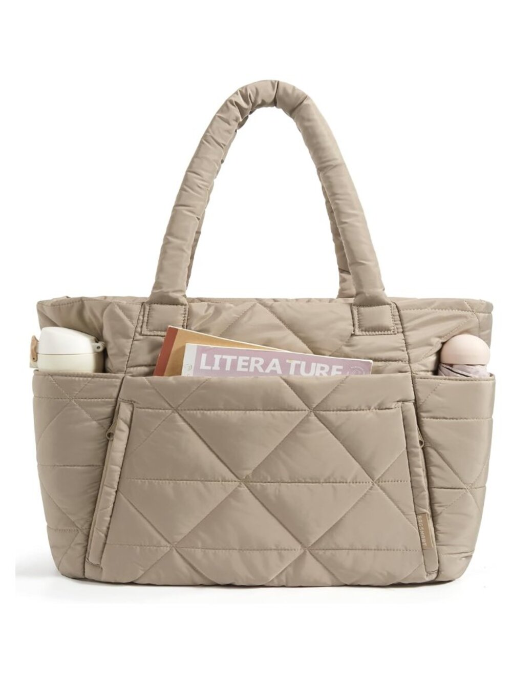 Large Puffer Tote Bag Lightweight Shoulder Bag Laptop Work Travel